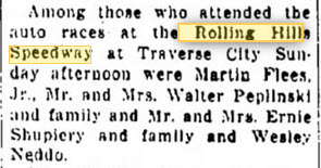 Rolling Hills Speedway - Aug 16 1952 Article